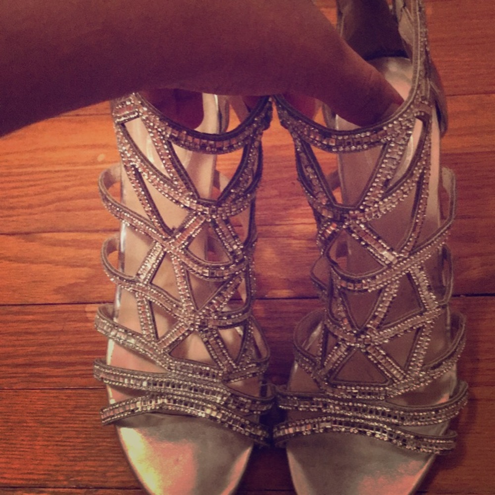 Silver high heels from italina